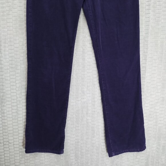 Talbots Dark Purple Straight Leg High Rise Corduroy-Heritage-Sz 8 - Picture 4 of 14